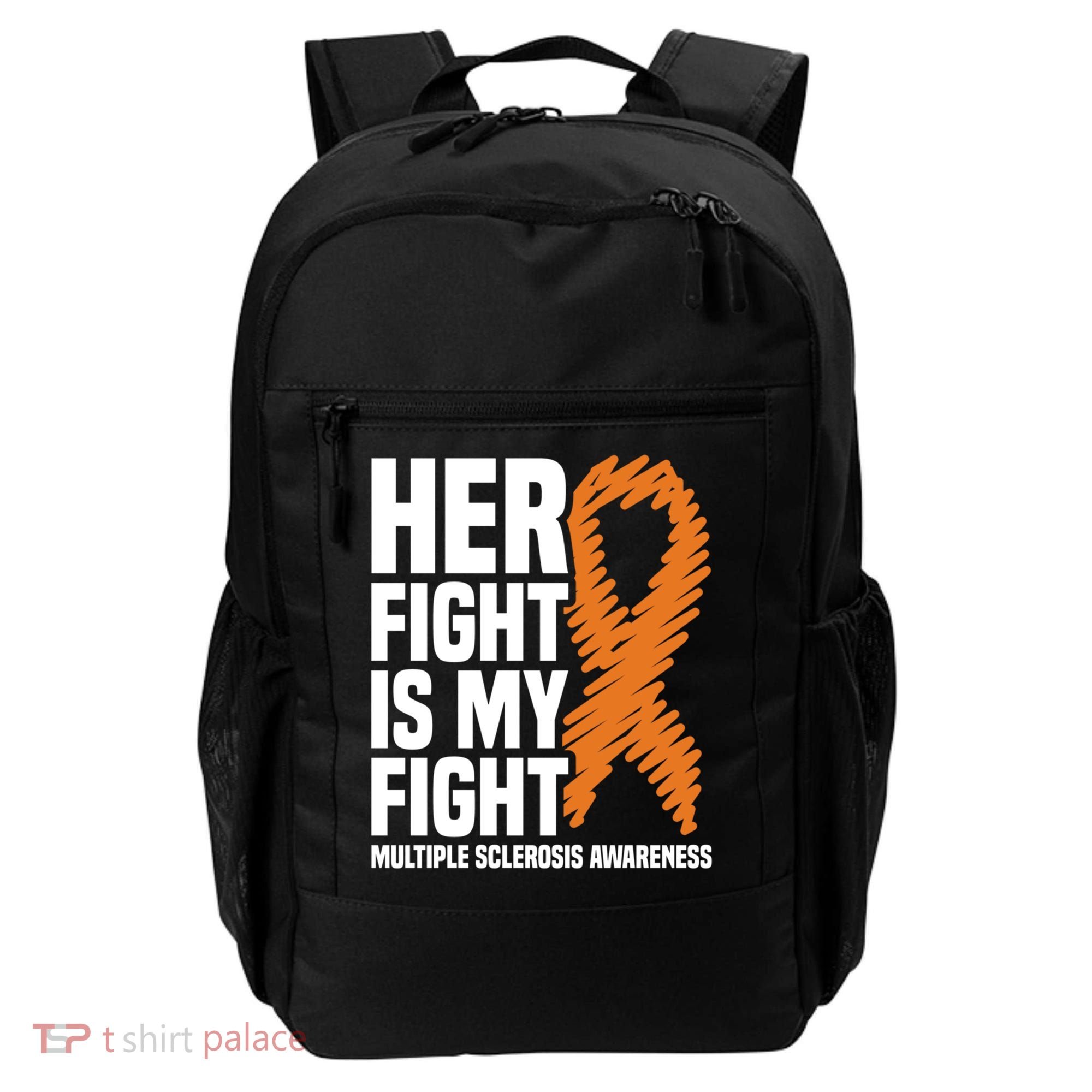Her Fight My Fight Ms Multiple Sclerosis Awareness Gift Backpack