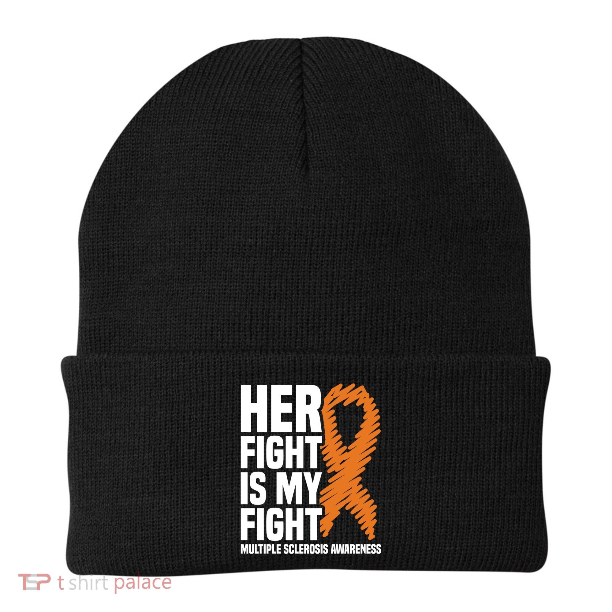 Her Fight My Fight Ms Multiple Sclerosis Awareness Gift Beanie