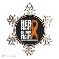 Her Fight My Fight Ms Multiple Sclerosis Awareness Gift Ornament thumb 0
