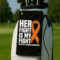 Her Fight My Fight Ms Multiple Sclerosis Awareness Gift Golf Towel thumb 2