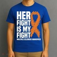 Her Fight My Fight Ms Multiple Sclerosis Awareness Gift T-Shirt thumb 3