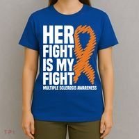 Her Fight My Fight Ms Multiple Sclerosis Awareness Gift T-Shirt thumb 4
