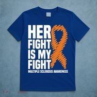 Her Fight My Fight Ms Multiple Sclerosis Awareness Gift T-Shirt thumb 5