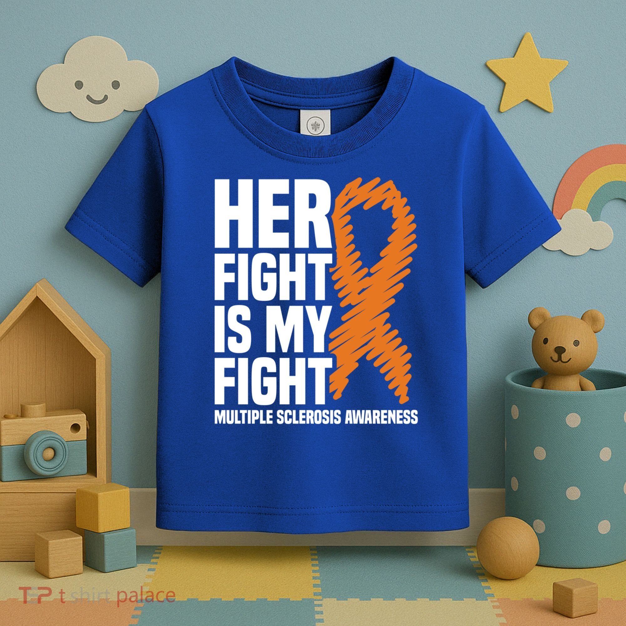 Her Fight My Fight Ms Multiple Sclerosis Awareness Gift Toddler T-Shirt