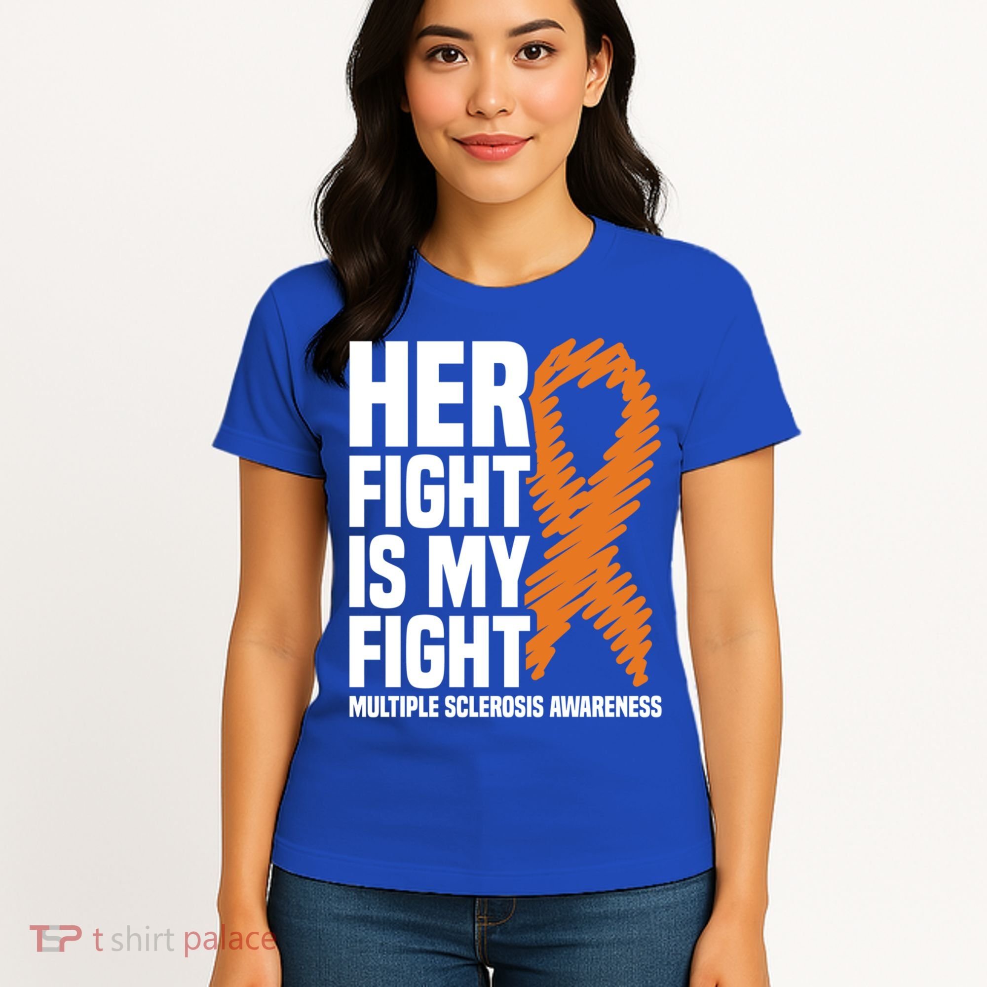Her Fight My Fight Ms Multiple Sclerosis Awareness Gift Women's T-Shirt