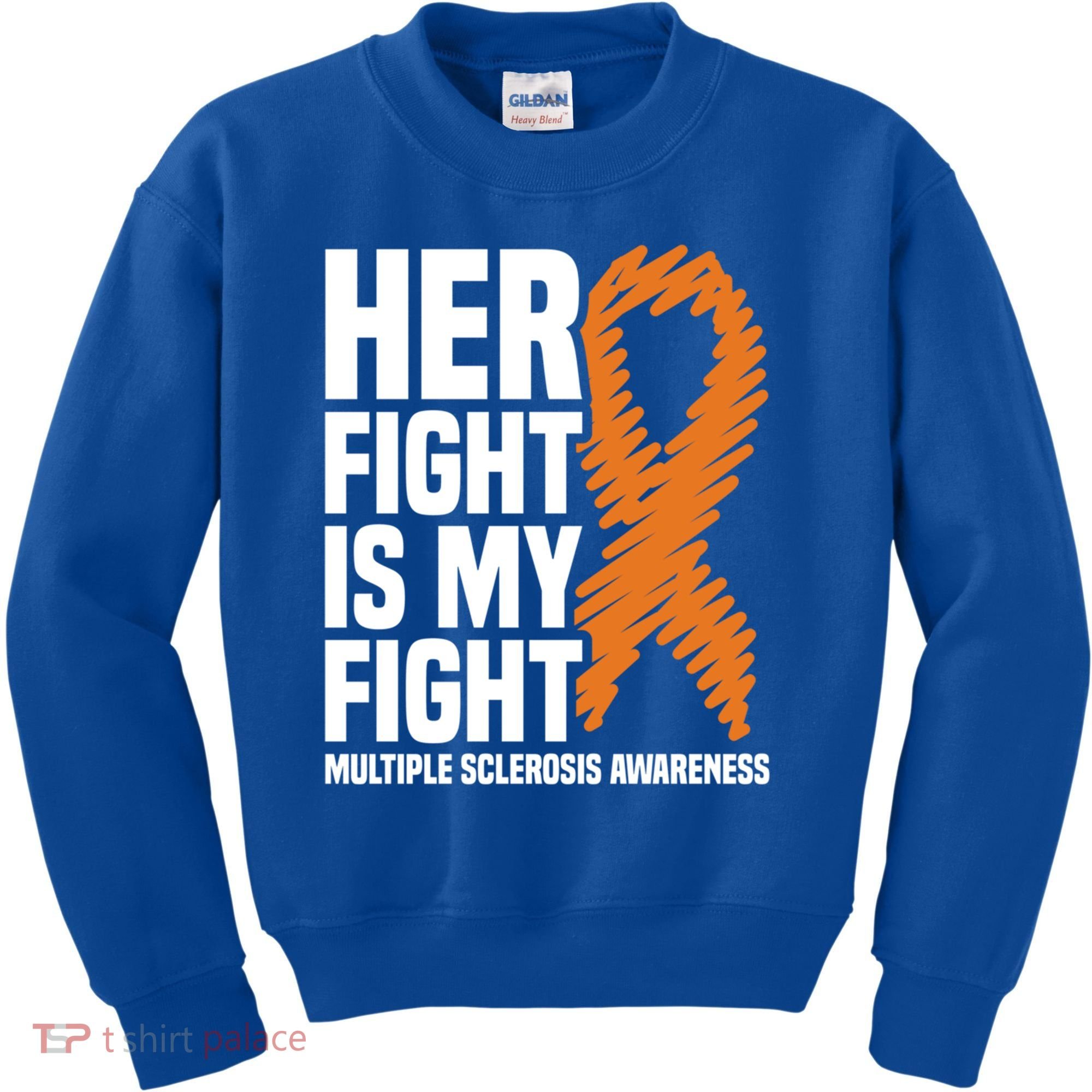 Her Fight My Fight Ms Multiple Sclerosis Awareness Gift Kids Sweatshirt