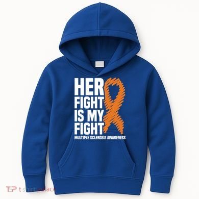 Her Fight My Fight Ms Multiple Sclerosis Awareness Gift Kids Hoodie