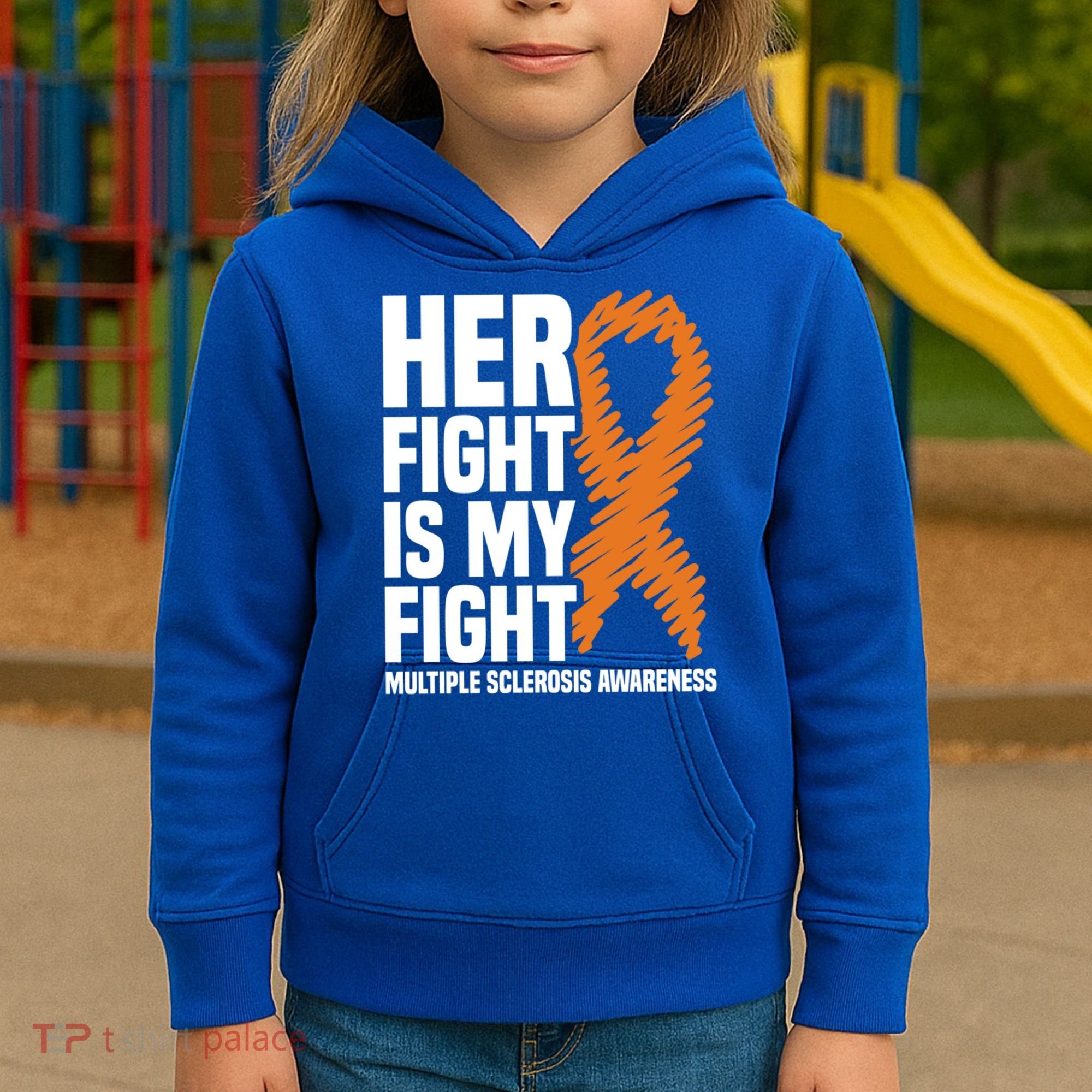 Her Fight My Fight Ms Multiple Sclerosis Awareness Gift Kids Hoodie