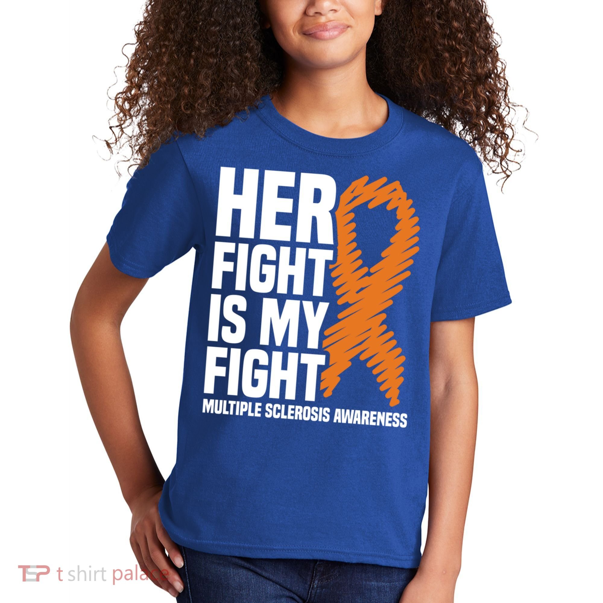Her Fight My Fight Ms Multiple Sclerosis Awareness Gift Kids T-Shirt