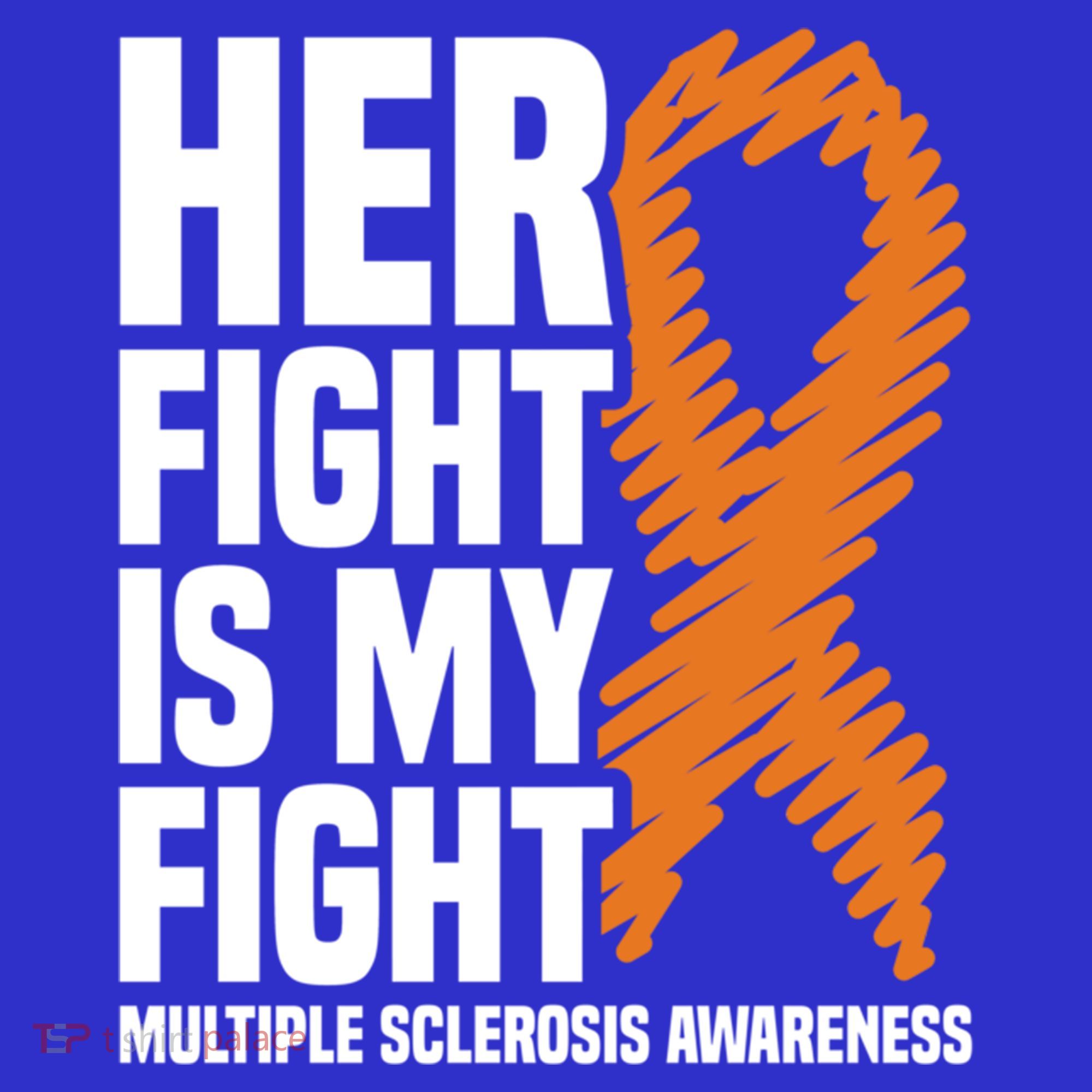 Her Fight My Fight Ms Multiple Sclerosis Awareness Gift Kids T-Shirt
