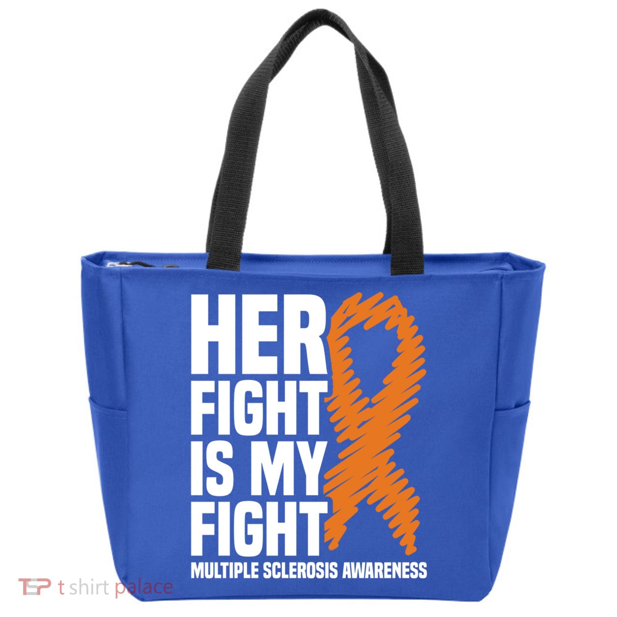 Her Fight My Fight Ms Multiple Sclerosis Awareness Gift Tote Bag