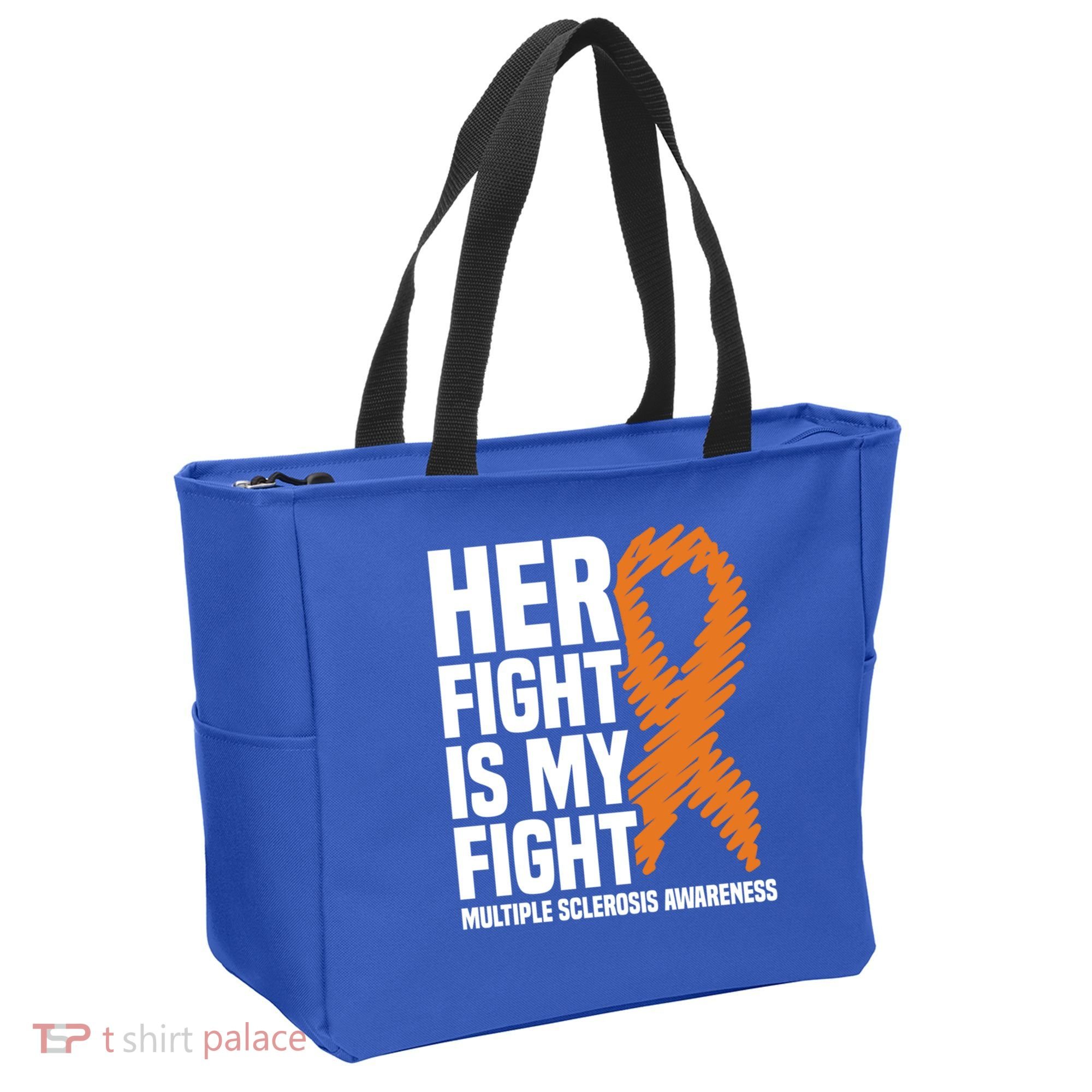 Her Fight My Fight Ms Multiple Sclerosis Awareness Gift Tote Bag