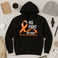 His Fight My Fight Multiple Sclerosis MS Warrior Hoodie thumb 3