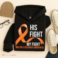 His Fight My Fight Multiple Sclerosis MS Warrior Hoodie thumb 4
