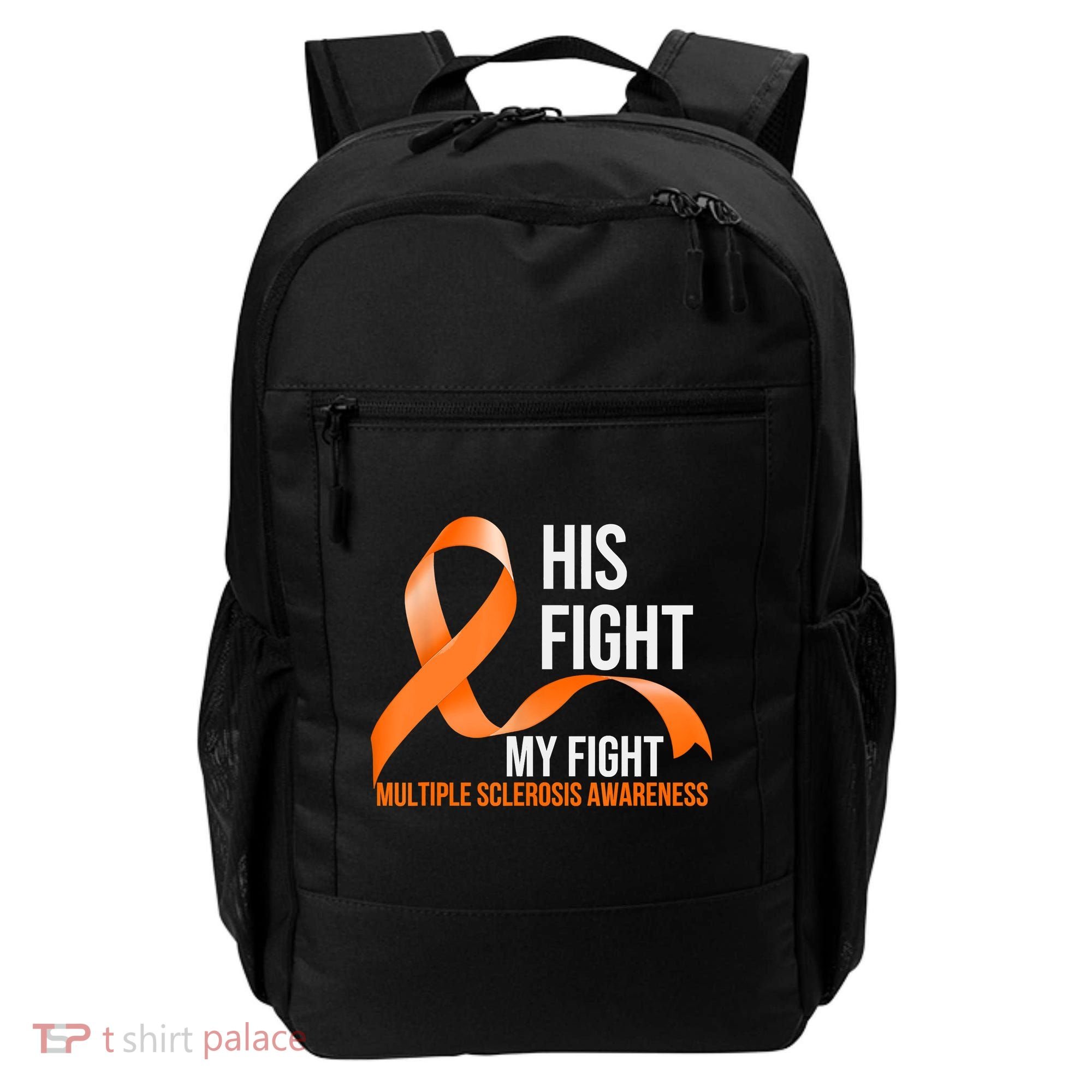 His Fight My Fight Multiple Sclerosis MS Warrior Backpack