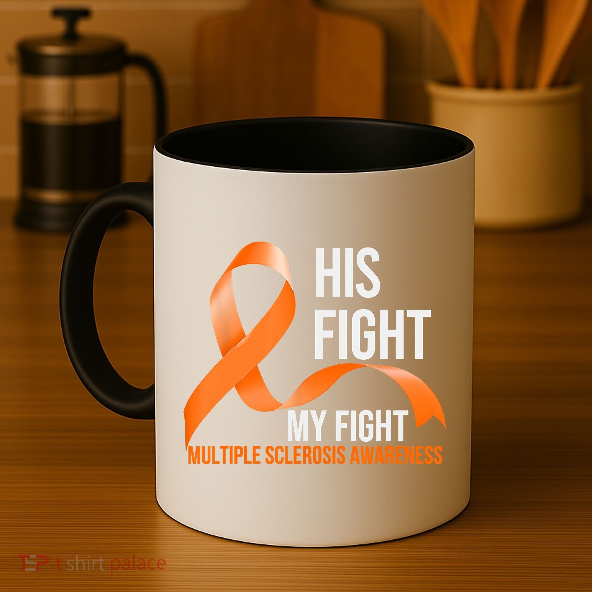 His Fight My Fight Multiple Sclerosis MS Warrior Coffee Mug