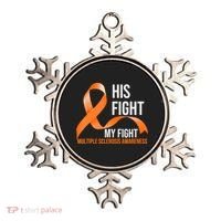His Fight My Fight Multiple Sclerosis MS Warrior Ornament thumb 0
