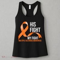 His Fight My Fight Multiple Sclerosis MS Warrior Women's Tank Top thumb 3