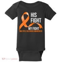 His Fight My Fight Multiple Sclerosis MS Warrior Baby Bodysuit thumb 0
