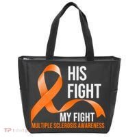 His Fight My Fight Multiple Sclerosis MS Warrior Tote Bag thumb 0