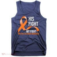 His Fight My Fight Multiple Sclerosis MS Warrior Tank Top thumb 0