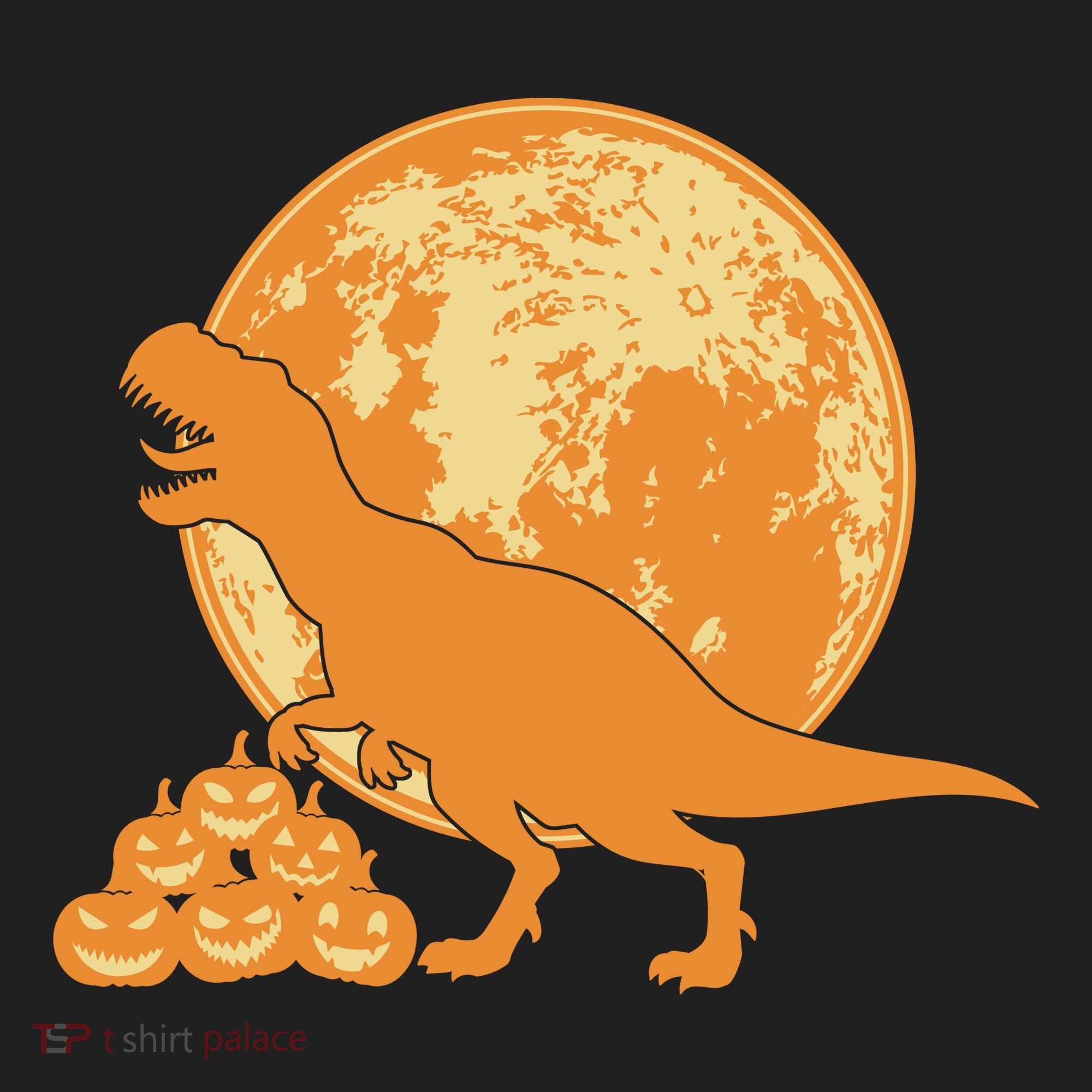Halloween Full Moon Trex Pumpkins Women's Sweatshirt
