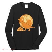 Halloween Full Moon Trex Pumpkins Long Sleeve Shirt thumb 0