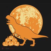 Halloween Full Moon Trex Pumpkins Apron thumb 3
