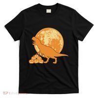 Halloween Full Moon Trex Pumpkins T-Shirt thumb 0