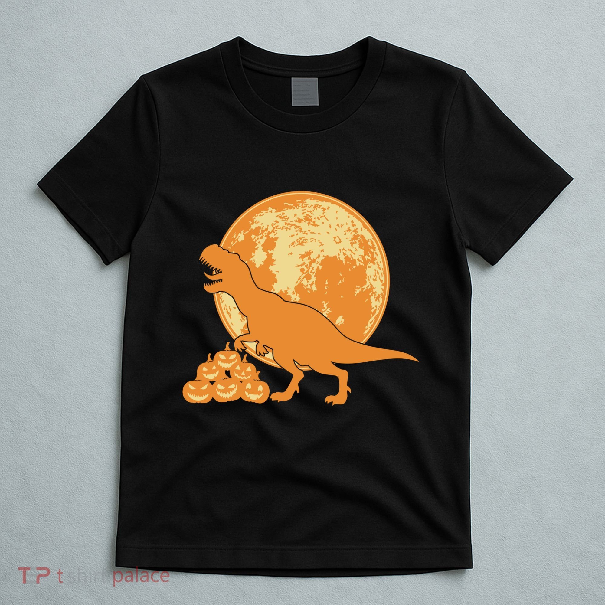 Halloween Full Moon Trex Pumpkins T-Shirt