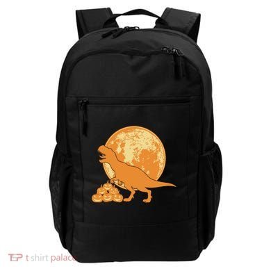 Halloween Full Moon Trex Pumpkins Backpack