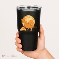 Halloween Full Moon Trex Pumpkins Tumbler thumb 2