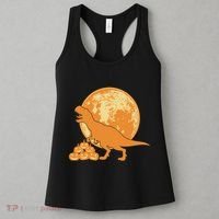 Halloween Full Moon Trex Pumpkins Women's Tank Top thumb 3