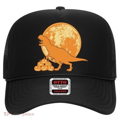 Halloween Full Moon Trex Pumpkins Hat