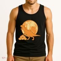 Halloween Full Moon Trex Pumpkins Tank Top thumb 3