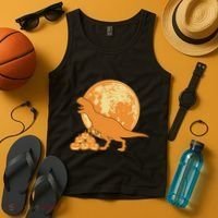 Halloween Full Moon Trex Pumpkins Tank Top thumb 4