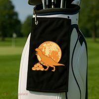 Halloween Full Moon Trex Pumpkins Golf Towel thumb 2