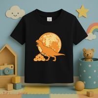 Halloween Full Moon Trex Pumpkins Toddler T-Shirt thumb 3