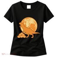 Halloween Full Moon Trex Pumpkins Women's T-Shirt thumb 0