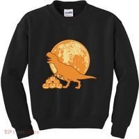 Halloween Full Moon Trex Pumpkins Kids Sweatshirt thumb 0