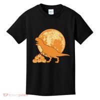 Halloween Full Moon Trex Pumpkins Kids T-Shirt thumb 0
