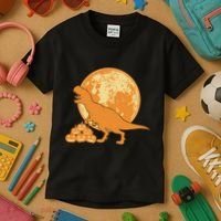 Halloween Full Moon Trex Pumpkins Kids T-Shirt thumb 3