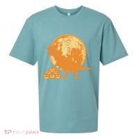 Halloween Full Moon Trex Pumpkins Sueded Cloud Jersey T-Shirt thumb 0