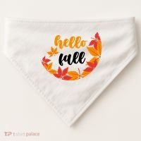 Hello Fall Nature Lover USA-Made Doggie Bandana thumb 0