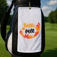 Hello Fall Nature Lover Golf Towel thumb 2