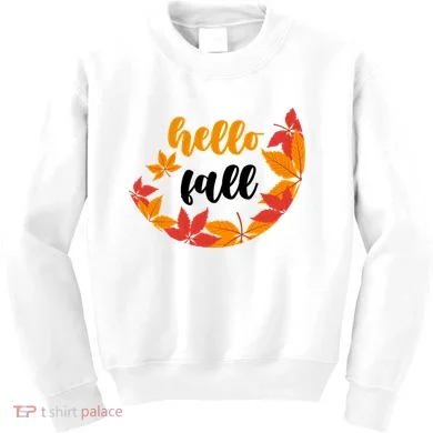 Hello Fall Nature Lover Kids Sweatshirt