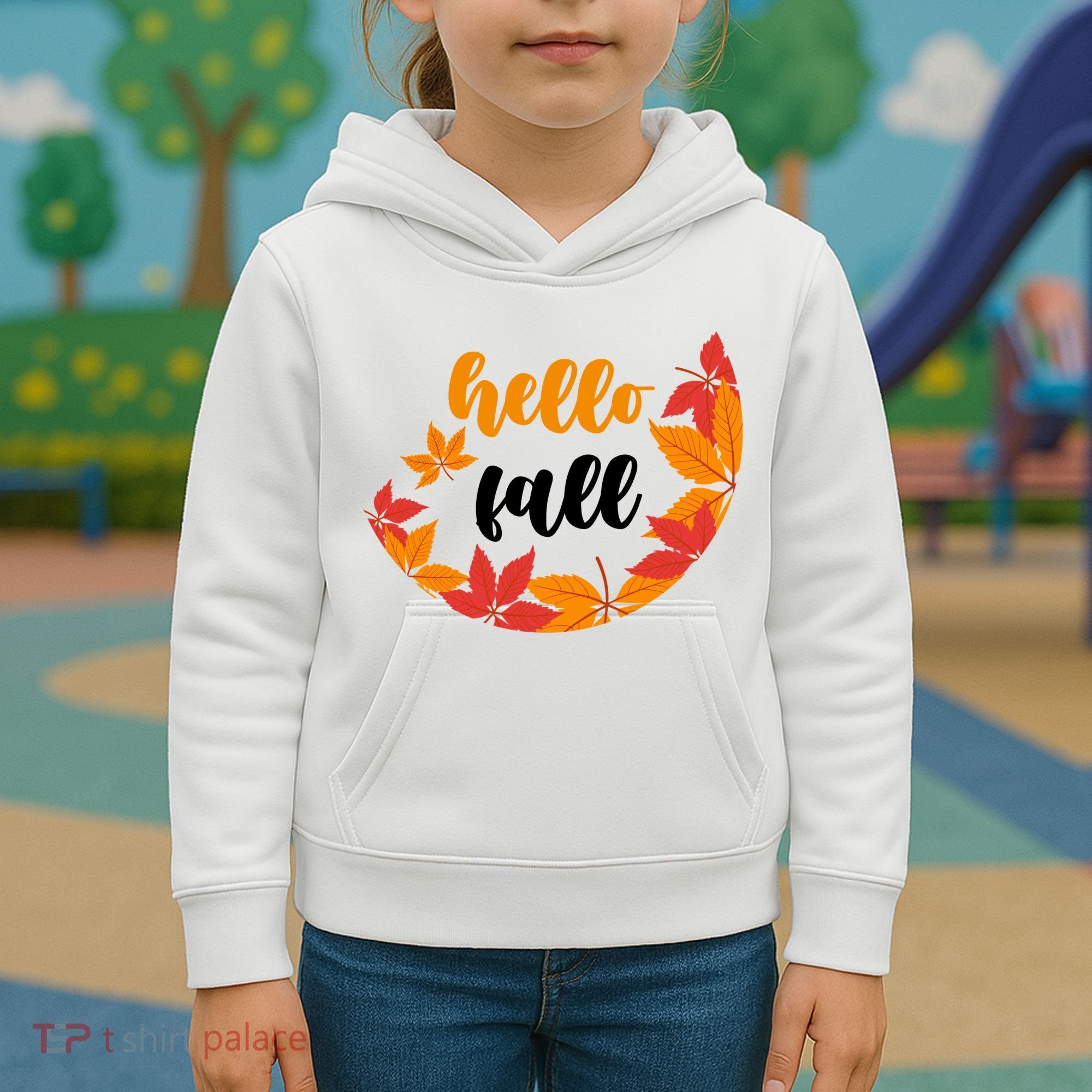 Hello Fall Nature Lover Kids Hoodie