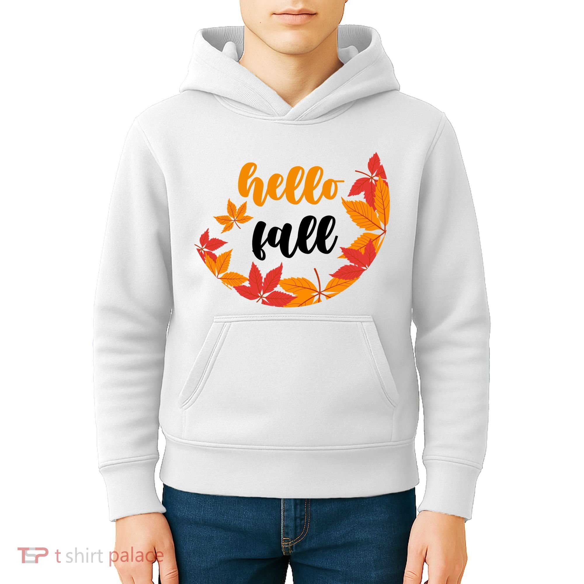 Hello Fall Nature Lover Kids Hoodie