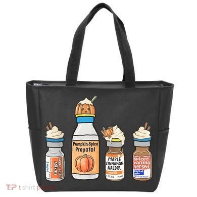 Halloween Fall Nurse Funny Tote Bag