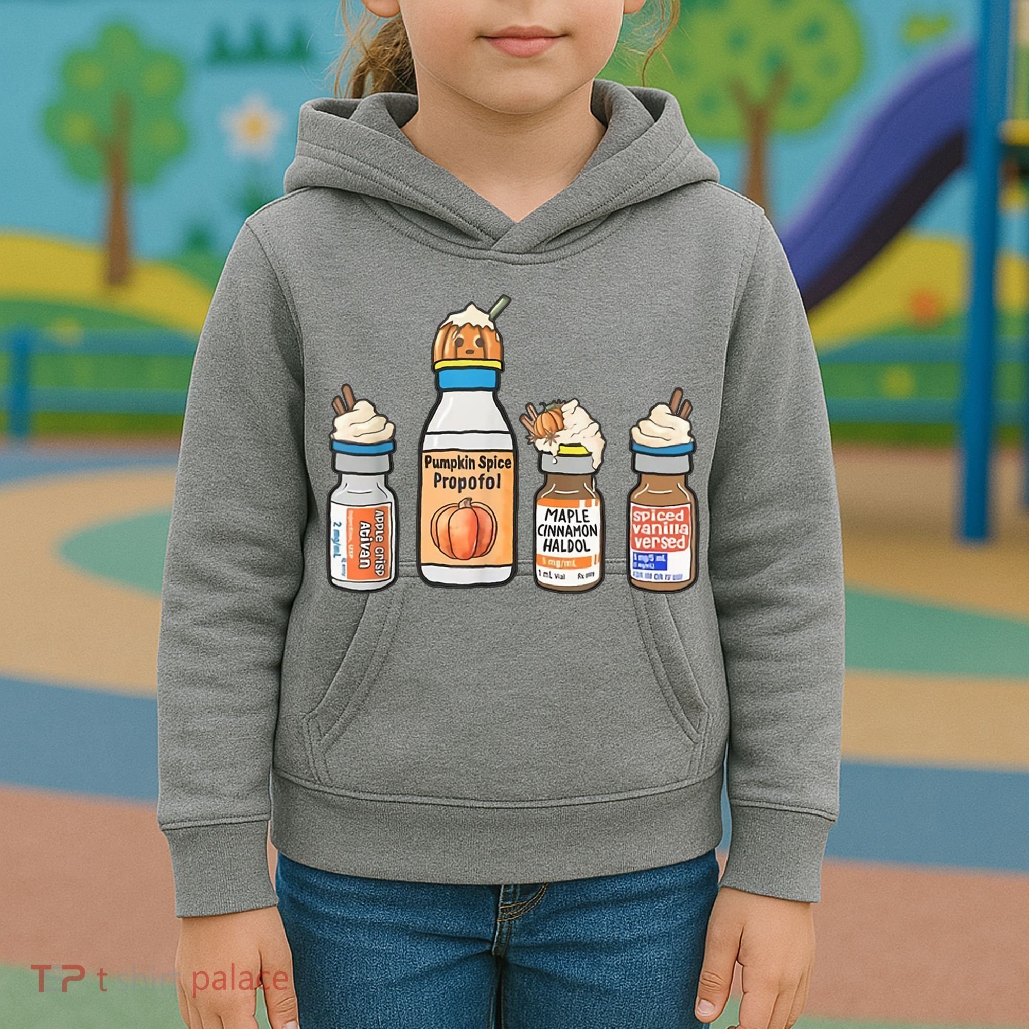 Halloween Fall Nurse Funny Kids Hoodie